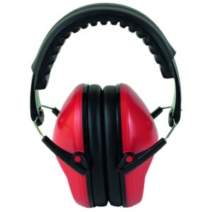 Compact Ear Defenders Professional Grade Earmuffs by Bisley Red