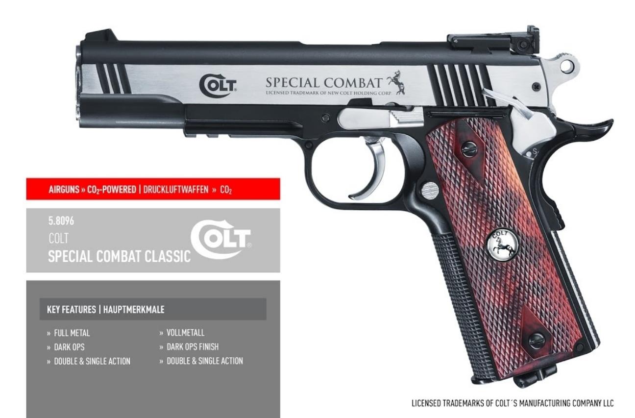 Colt Special Combat Classic Co2 4.5 .177 BB Pistol - Image 7