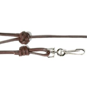 Bisley Bootlace Leather Whistle Lanyard Dark Tan Hand made