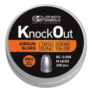 JSB Knockout Slugs .22 (.216) MKII Pellets Tin of 200