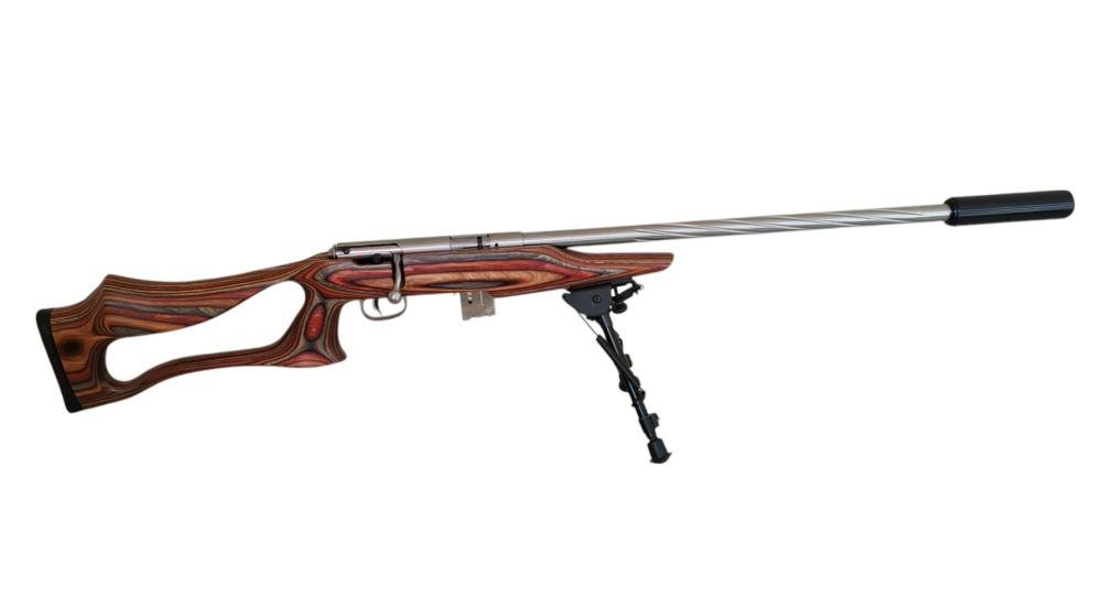 S/H Savage Model 93R17 17HMR Laminate Stock with Moderator