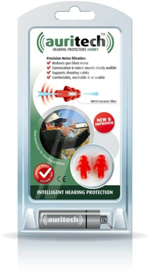 Auritech Shooting Ear Plugs with hearing valve