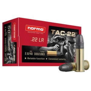 Ammo Norma Tac-22 .22LR 40gr 50 rounds