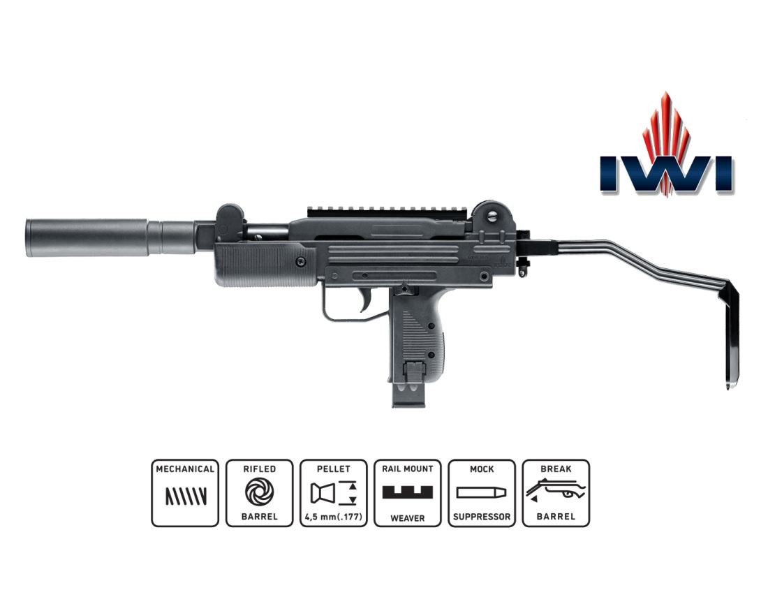 IWI Mini Uzi Air Pistol .177 Pellet Folding Stock