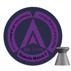 Air Arms AA Match-T Flathead .177 4.50mm 8.26gr Airgun Pellets Tin of 500