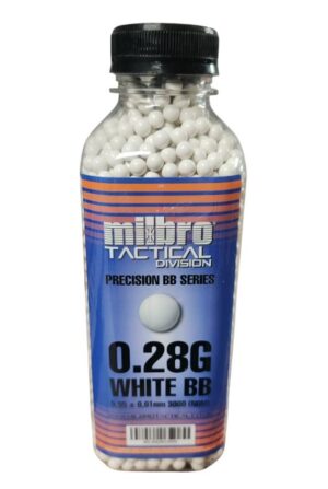 Milbro Tactical Airsoft Precision BBs White 0.28 3000