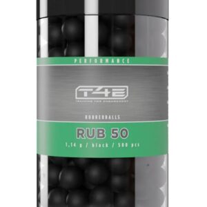 Umarex Performance RUB 50 T4E .50 Cal Rubber Balls 1.14g Black 500pcs Tub