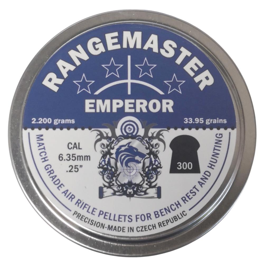 Rangemaster Emperor .25 34gr 6.35mm Pellets Tin of 150