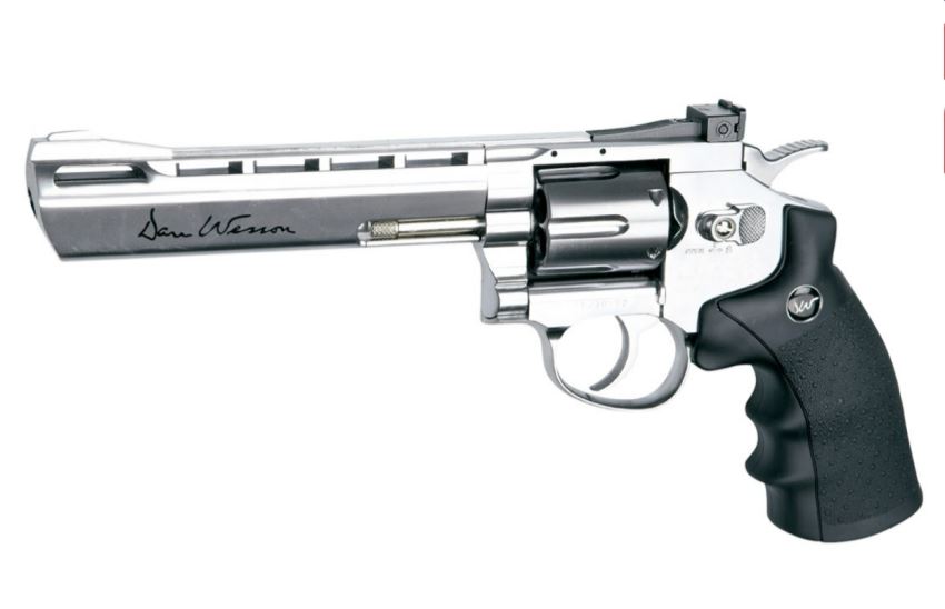 Dan Wesson 715 6in Barrel .177 Air Pistol Silver by ASG