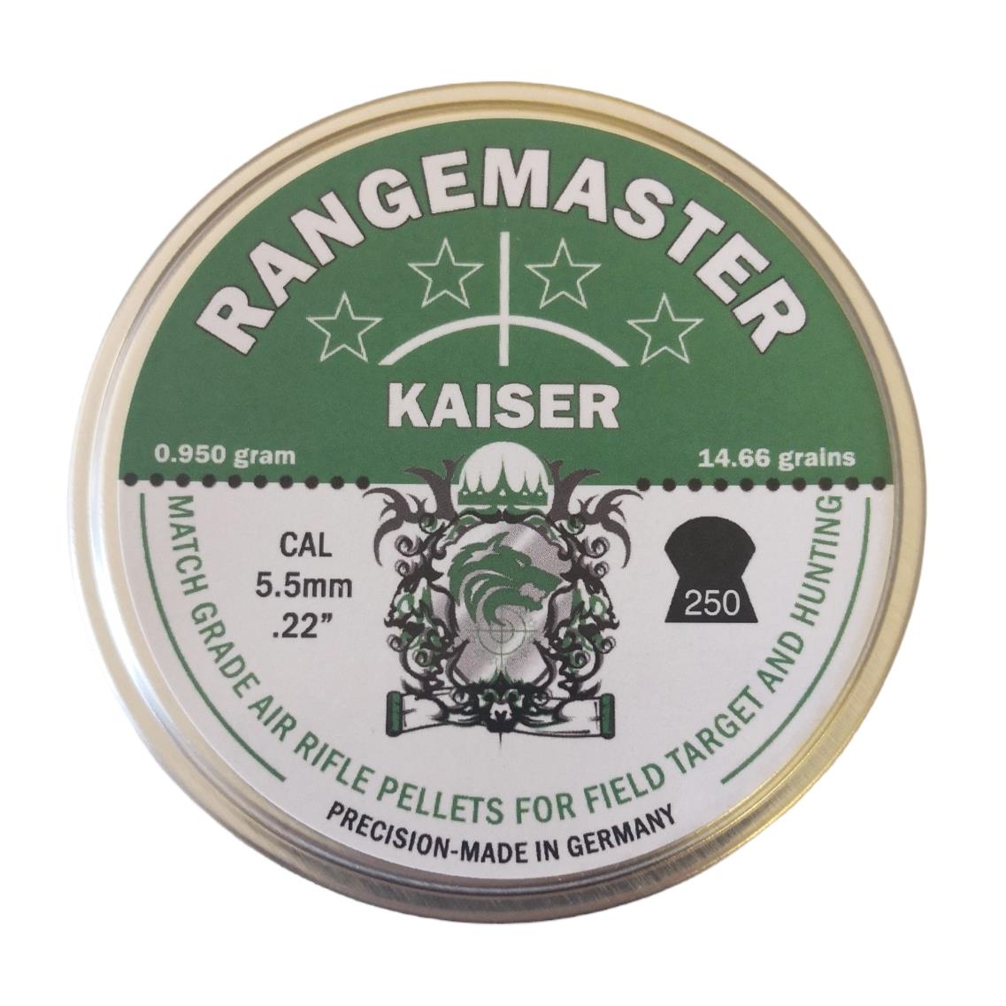 Rangemaster Kaiser .22 14.66gr Pellets Tin of 250
