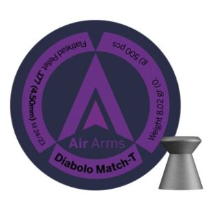 Air Arms AA Match-T Flathead .177 4.50mm 8.02gr Airgun Pellets Tin of 500