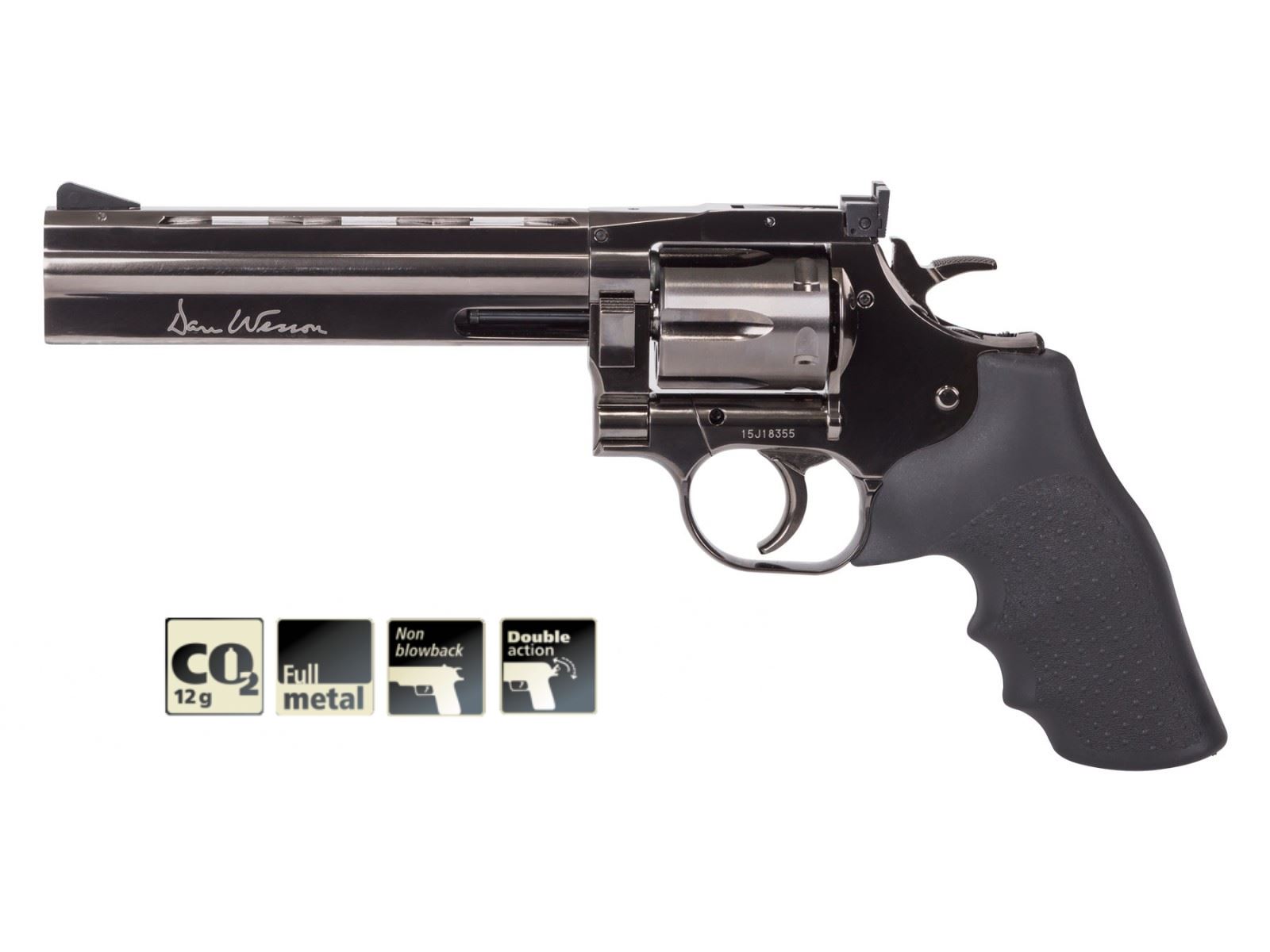 Dan Wesson 715 6in Barrel .177 Air Pistol Silver by ASG - Image 3