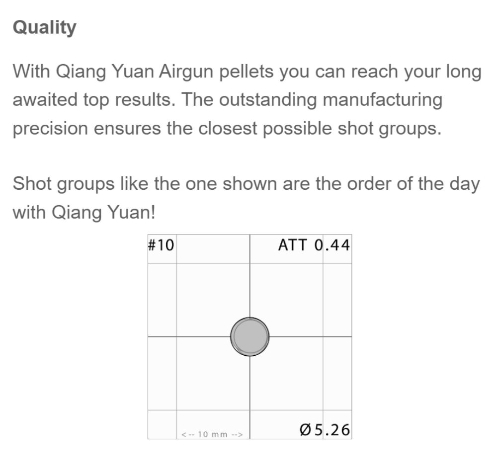 QYS Training Flat Nose 8.18gr Pellets - Image 2