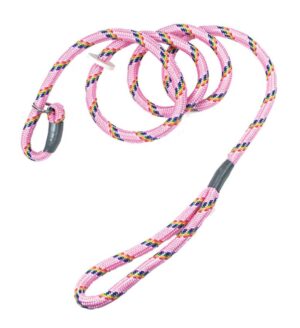 Dog Lead Loose Pink Multicoloured Braid Dog Slip By Bisley 8mm x 1.5m