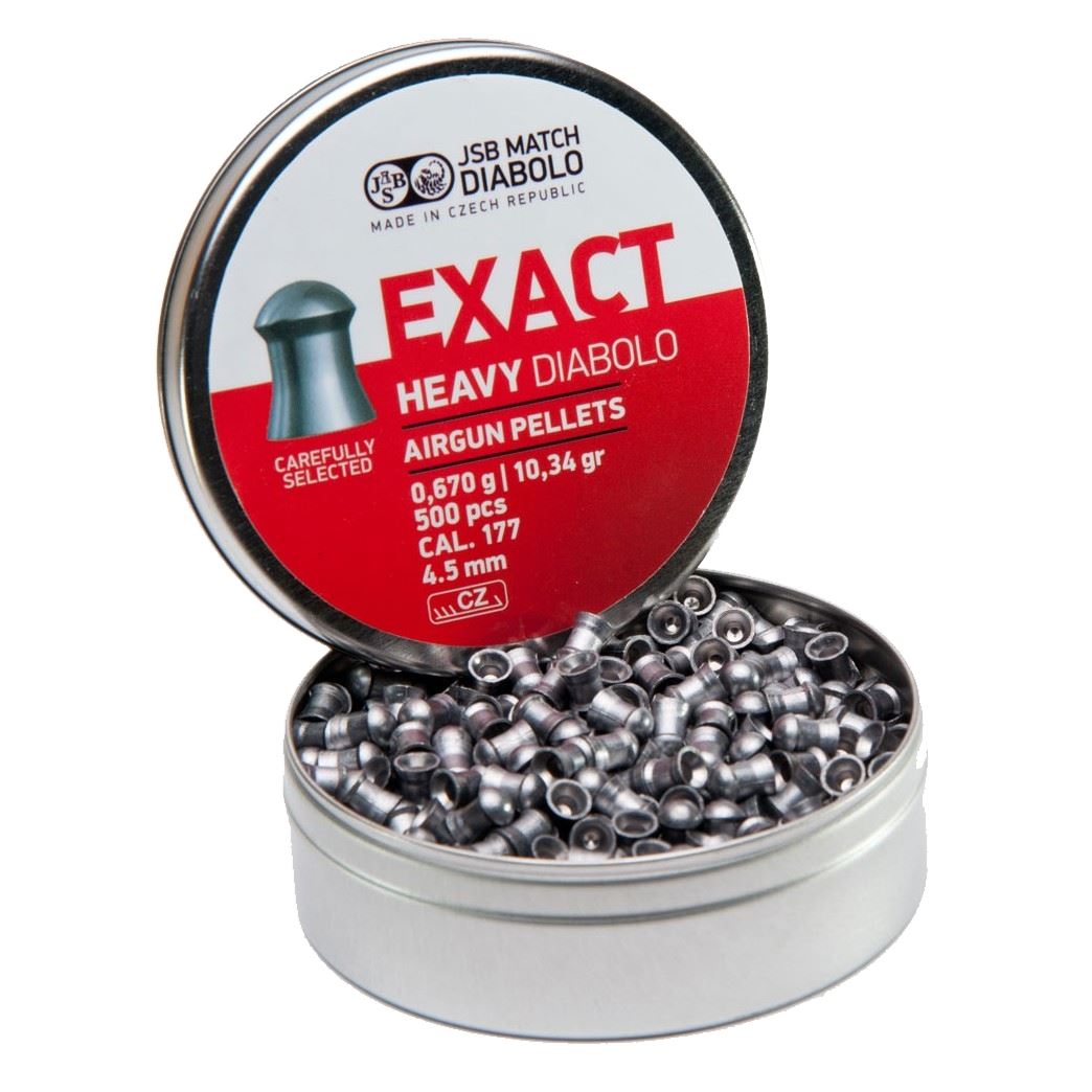 JSB Exact Diabolo .177 4.52mm 10.34gr Airgun Pellets Tin of 500 - Image 2