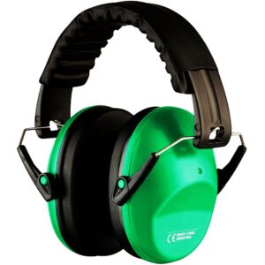 Compact Ear Defenders Professional Grade Earmuffs by Bisley Bright Green