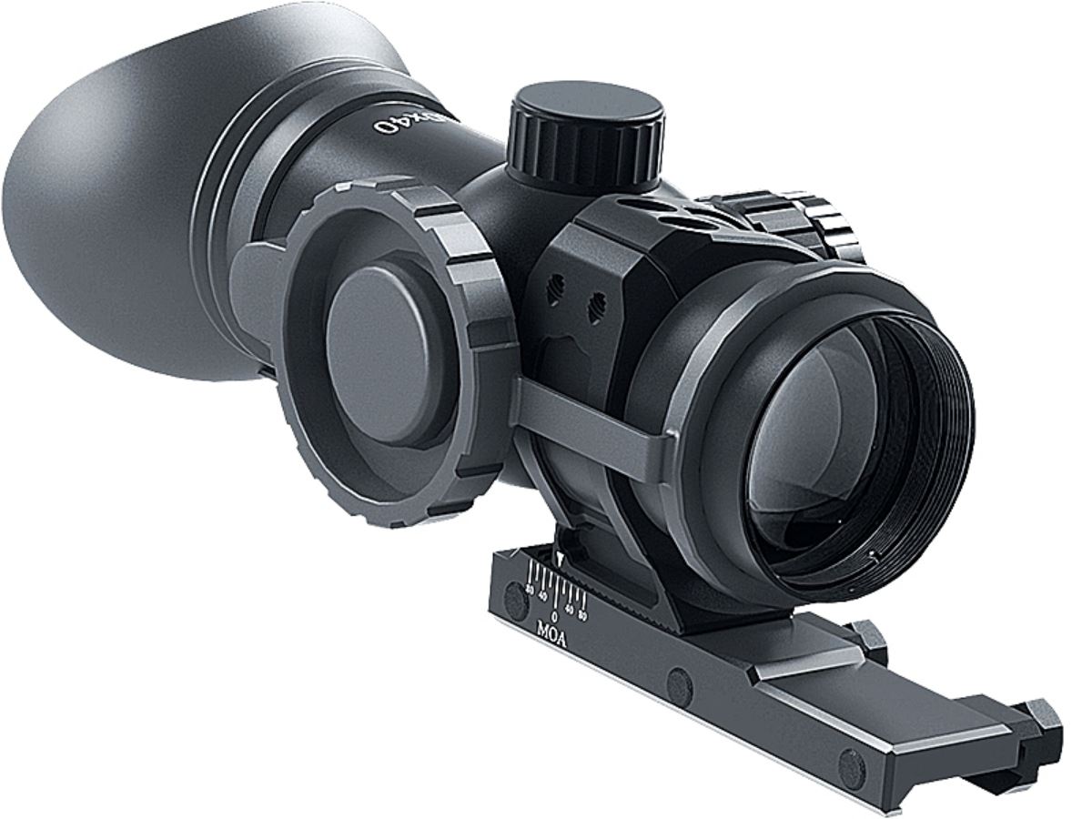 Immersive Optics 10x40 Prismatic Scope Mildot Extended MOA Adj. Mounts - Image 4