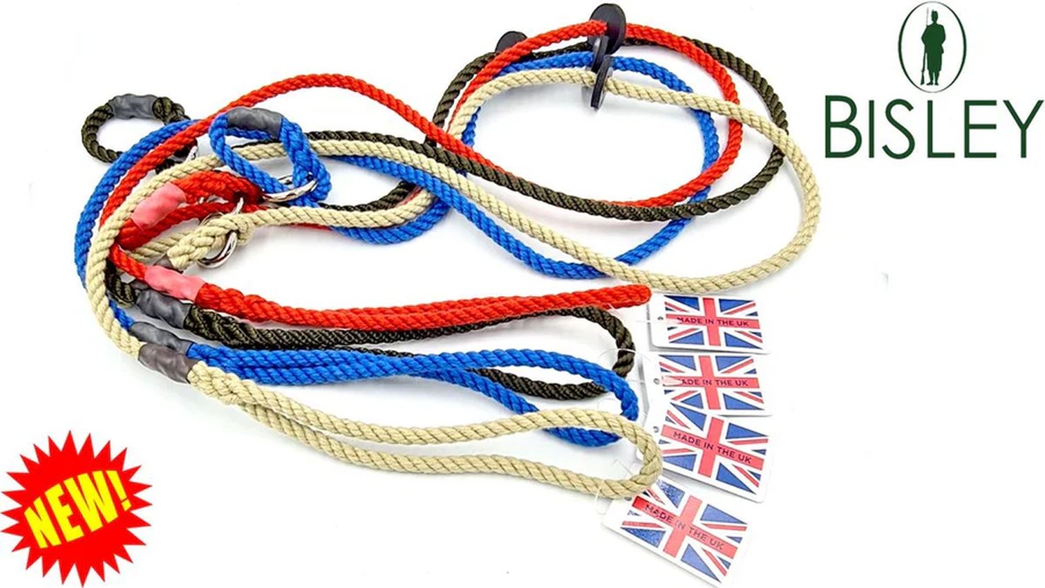 Bisley Deluxe Natural 6mm Slip Lead 1.2M with Rubber Stop - Image 2