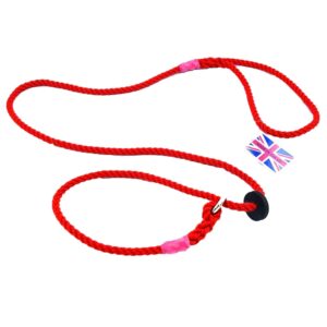 Bisley Deluxe Red 6mm Slip Lead 1.2M with Rubber Stop