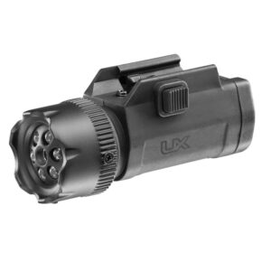 Rail Mounted Gun LED Torch and Laser sight includes remote pressure switch