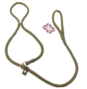 Bisley Double Stop Dog Slip Lead Olive Green