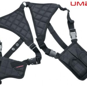 Umarex Shoulder Holster Nylon Type A for large pistols with 2 magazine pouches.