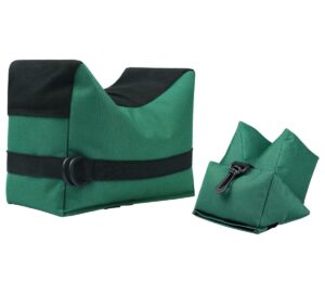 Shooting Bags Rest Front & Rear Support Sand Bags Unfilled Green and Black
