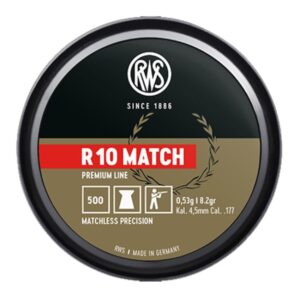 RWS R10 Match .177 8.2gr 4.49 Airgun Pellets Tin of 500