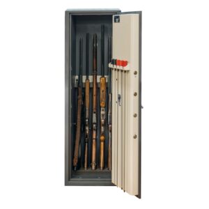 Burton Safes Gamekeeper Gold Gun Safe 5 Rifles with Key Entry
