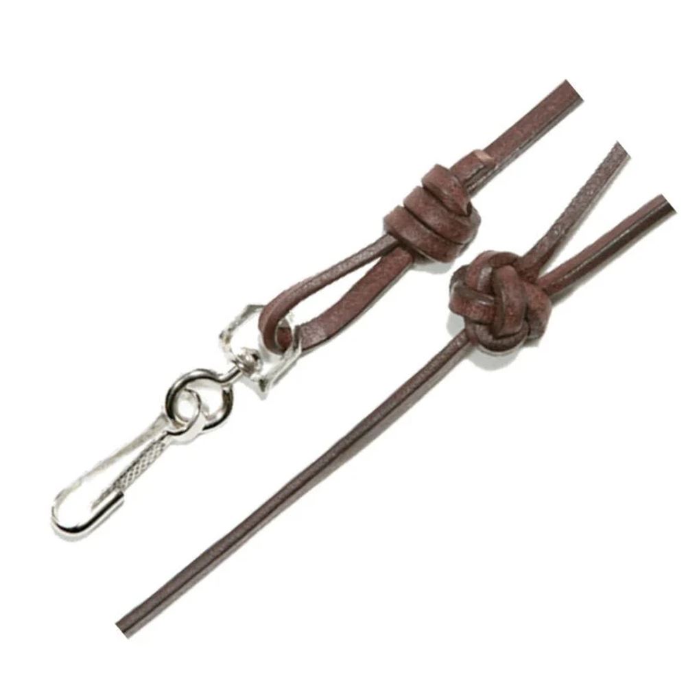 Bisley Bootlace Leather Whistle Lanyard Dark Tan Hand made - Image 3