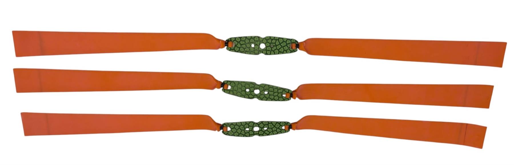 Catty Slingshot Flatbands .75 22-15 Catapult Elastic Orange/Green TTF 3pk