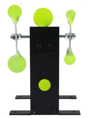 Cordless Resetting Metal Airgun Target with side Spinners by Gr8fun