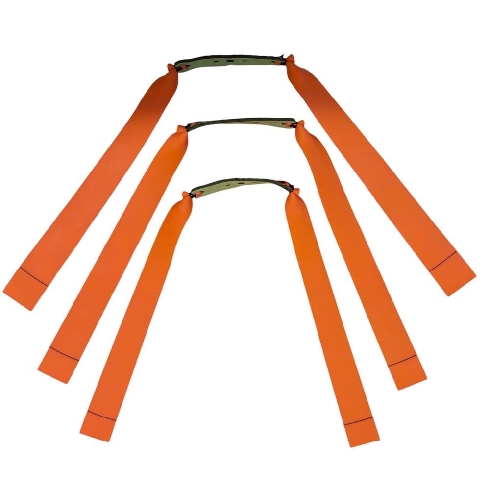 Catty Slingshot Flatbands .75 22-15 Catapult Elastic Orange/Green OTT 3pk