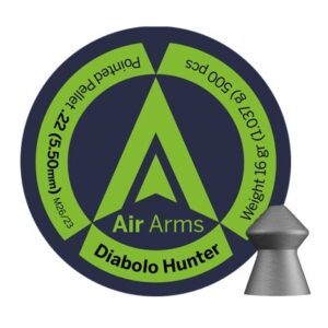 Air Arms Diabolo Hunter .22 5.50mm 7.78gr Airgun Pellets Tin of 500