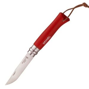Opinel No.8 Colorama Red Folding Locking Knife 8.5cm carbon steel
