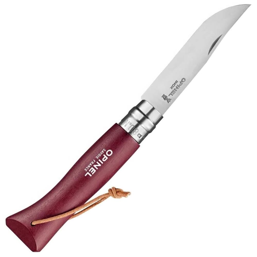 Opinel No.8 Colorama Dark Brown Folding Locking Knife 7cm carbon steel - Image 2