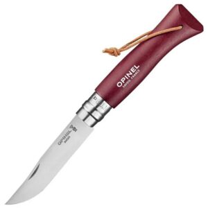 Opinel No.8 Colorama Dark Brown Folding Locking Knife 7cm carbon steel