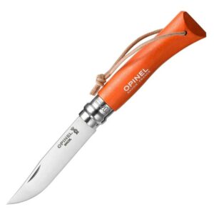 Opinel No.7 Colorama Orange Folding Locking Knife 7cm carbon steel