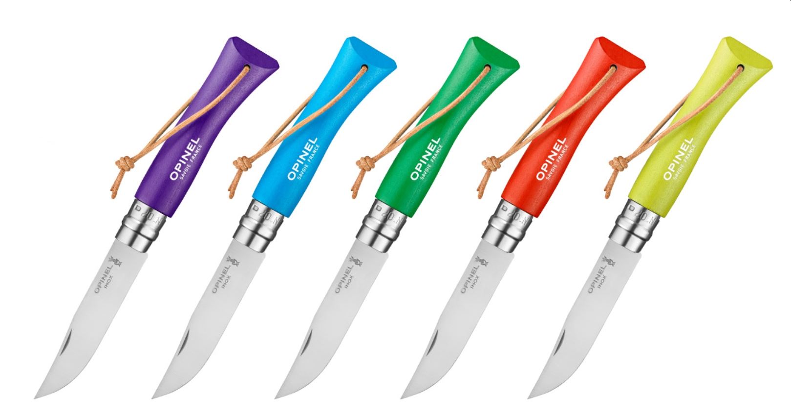 Opinel No.7 Colorama Cyan Blue Folding Locking Knife 7cm carbon steel - Image 3