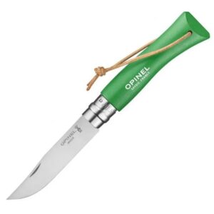 Opinel No.7 Colorama Green Folding Locking Knife 7cm carbon steel