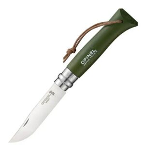 Opinel No.8 Colorama Khaki Folding Locking Knife 7cm carbon steel
