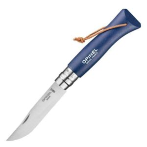 Opinel No.8 Colorama Dark Blue Folding Locking Knife 7cm carbon steel