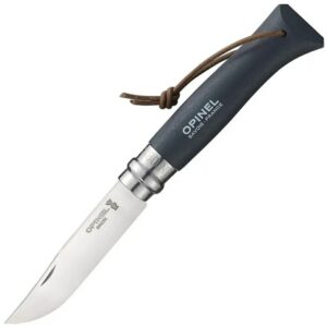 Opinel No.8 Colorama Dark Brown Folding Locking Knife 7cm carbon steel