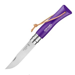 Opinel No.7 Colorama Violet Folding Locking Knife 8cm carbon steel