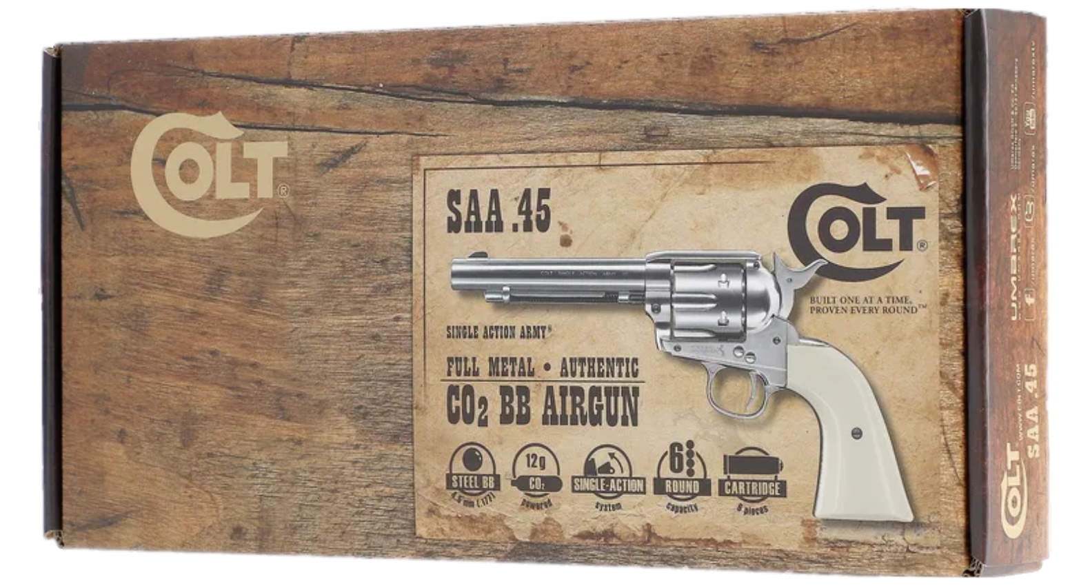 Umarex Colt Single Action Army Peacemaker Nickel White Finish .177 Pellet - Image 5